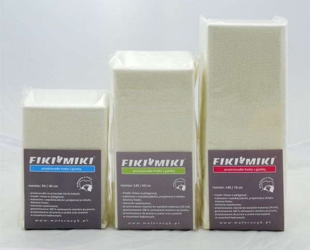 Prześcieradło z gumką do łóżeczka 70x140 frotte | Fiki Miki
