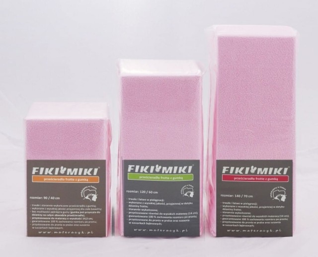 Prześcieradło z gumką do łóżeczka 70x140 frotte | Fiki Miki