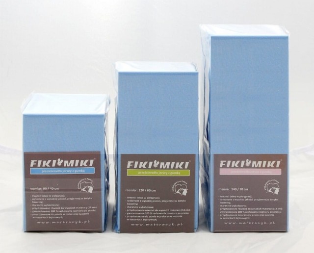 Prześcieradło z gumką do łóżeczka 60x120cm jersey | Fiki Miki