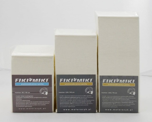 Prześcieradło z gumką do łóżeczka 60x120cm jersey | Fiki Miki