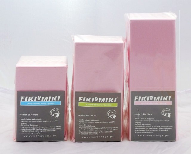 Prześcieradło z gumką do łóżeczka 60x120cm jersey | Fiki Miki