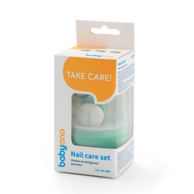 Zestaw do pielęgnacji paznokci dla niemowląt - miętowy | Babyono