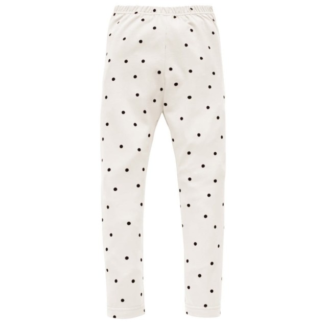 Legginsy dla dziewczynki ecru w groszki - Tres Bien | Pinokio