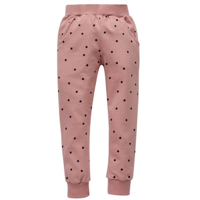 Spodnie dresowe dla dzieci i niemowląt różowe w groszki - Tres Bien | Pinokio