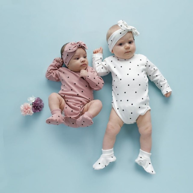 Buciki niemowlęce Skarpetki ecru w groszki - Tres Bien | Pinokio