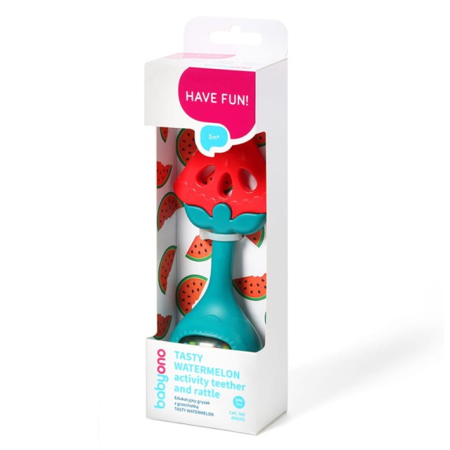 Edukacyjny gryzak z grzechotką Tasty watermelon | Babyono 499/02