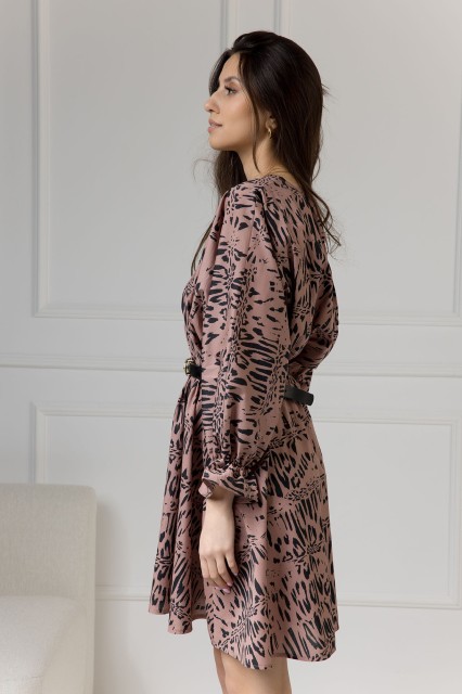 WUALAA Women - Sukienka damska AMBER Oversize Safari Dusty Pink