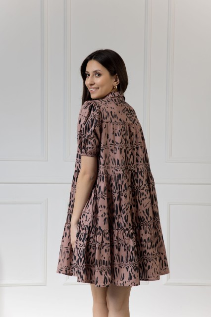 WUALAA Women - Sukienka damska CINDY Safari Dusty Pink