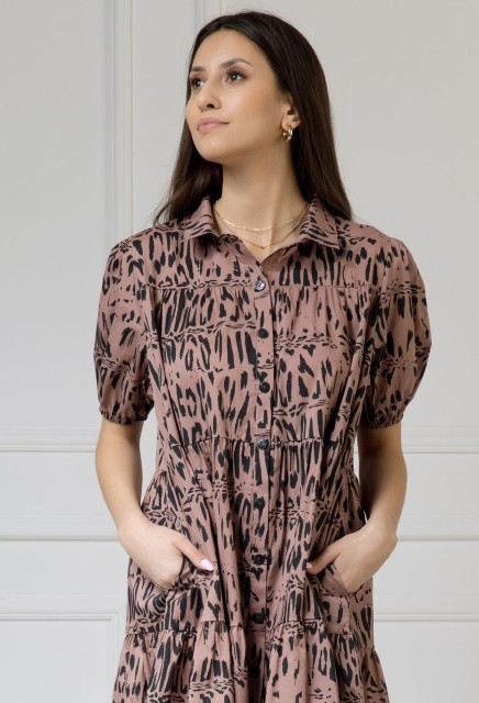 WUALAA Women - Sukienka damska CINDY Safari Dusty Pink