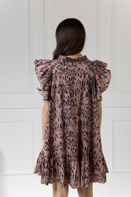 WUALAA Women - Sukienka damska ZOYA Safari Dusty Pink