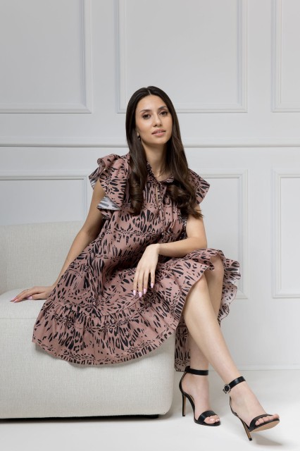 WUALAA Women - Sukienka damska ZOYA Safari Dusty Pink