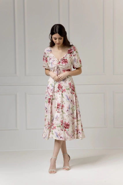 WUALAA Women - Sukienka midi CHLOE Romantic Flowers