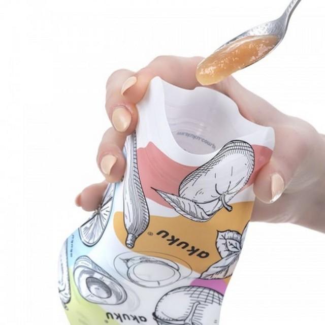 Saszetki wielorazowe na pokarm dla dzieci 5szt | Akuku