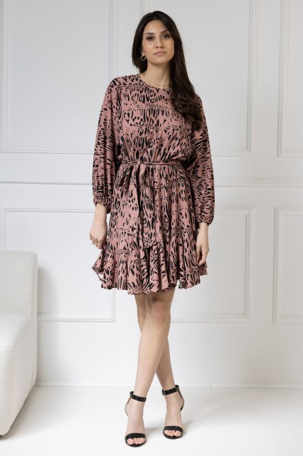 WUALAA Women - Sukienka damska INEZ Safari Dusty Pink