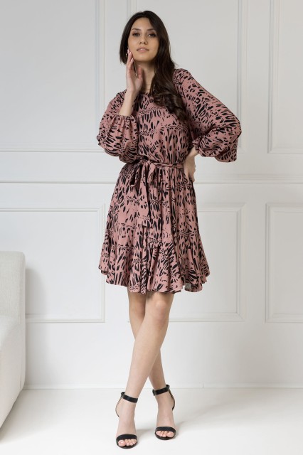 WUALAA Women - Sukienka damska INEZ Safari Dusty Pink