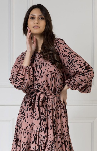 WUALAA Women - Sukienka damska INEZ Safari Dusty Pink