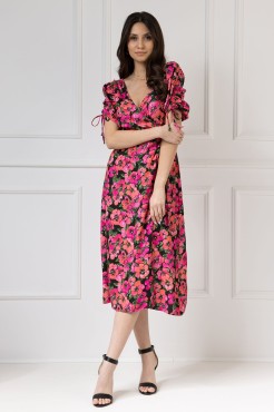 WUALAA Women - Sukienka midi KELLY Exotic Garden