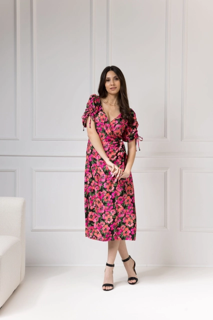 WUALAA Women - Sukienka midi KELLY Exotic Garden