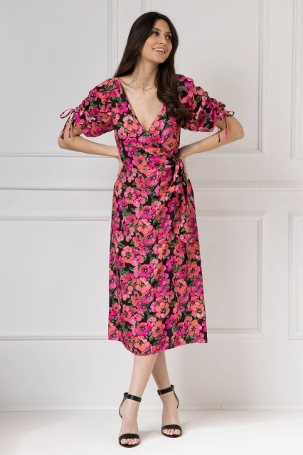 WUALAA Women - Sukienka midi KELLY Exotic Garden