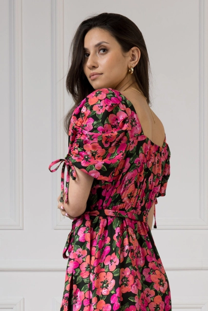 WUALAA Women - Sukienka midi KELLY Exotic Garden