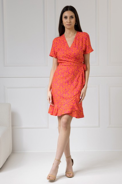 WUALAA Women - Sukienka damska JENNY Neon Flowers