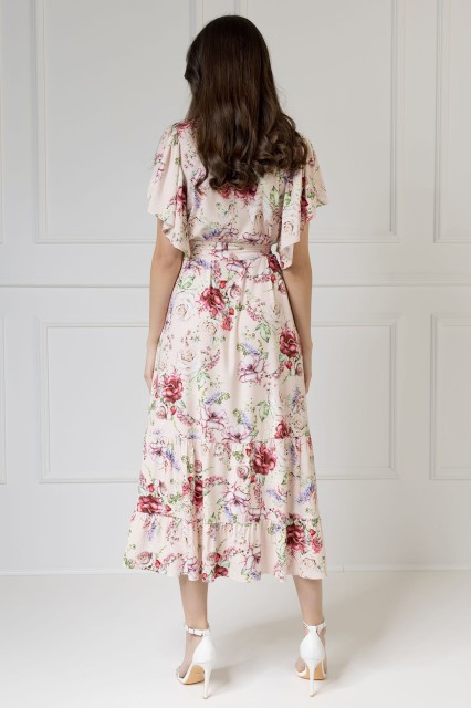 WUALAA Women - Sukienka damska midi SANVI Romantic Flowers