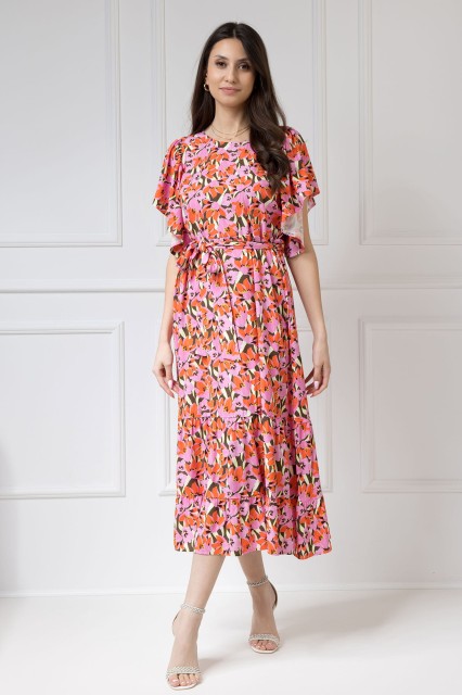 WUALAA Women - Sukienka damska midi SANVI Floral Delight