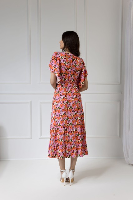 WUALAA Women - Sukienka damska midi SANVI Floral Delight