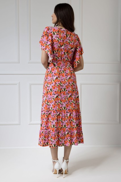 WUALAA Women - Sukienka damska midi SANVI Floral Delight