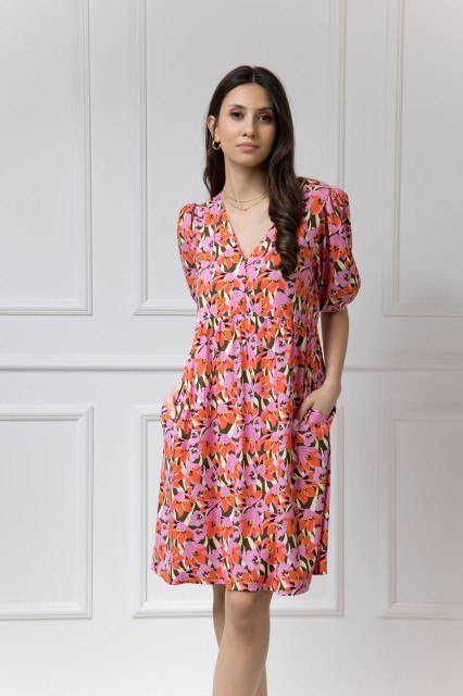 WUALAA Women - Sukienka damska Emily Floral Delight