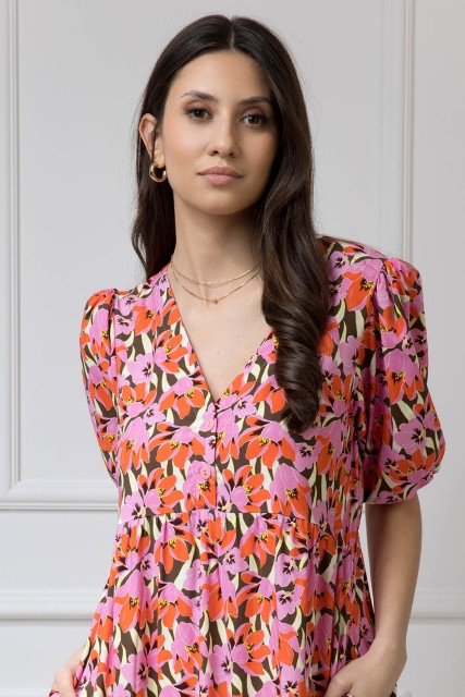 WUALAA Women - Sukienka damska Emily Floral Delight