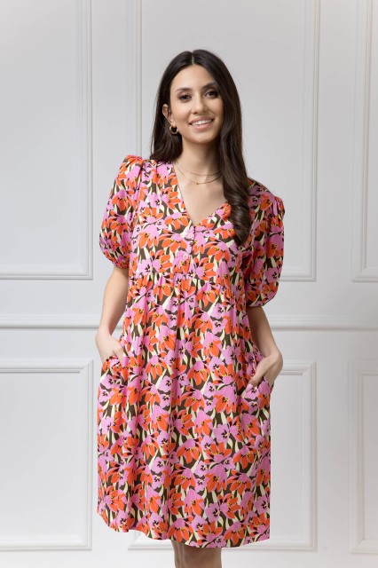 WUALAA Women - Sukienka damska Emily Floral Delight
