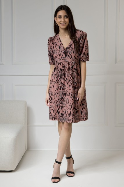 WUALAA Women - Sukienka damska Emily Safari Dusty Pink