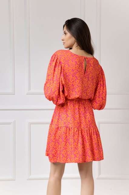 WUALAA Women - Sukienka damska OLIVIA Neon Flowers