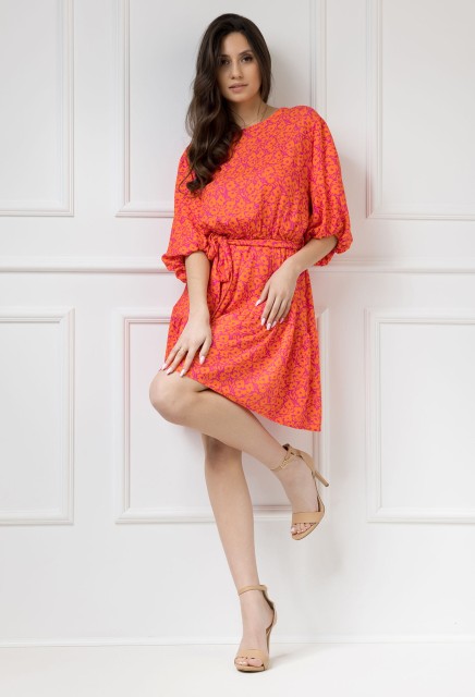 WUALAA Women - Sukienka damska OLIVIA Neon Flowers