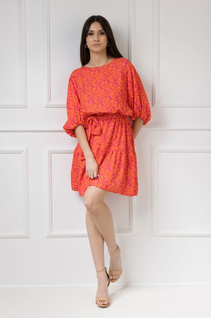 WUALAA Women - Sukienka damska OLIVIA Neon Flowers