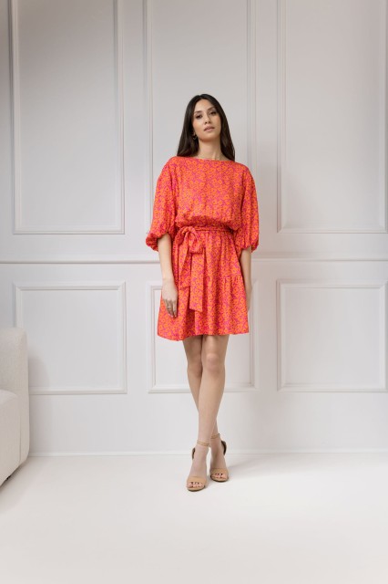 WUALAA Women - Sukienka damska OLIVIA Neon Flowers