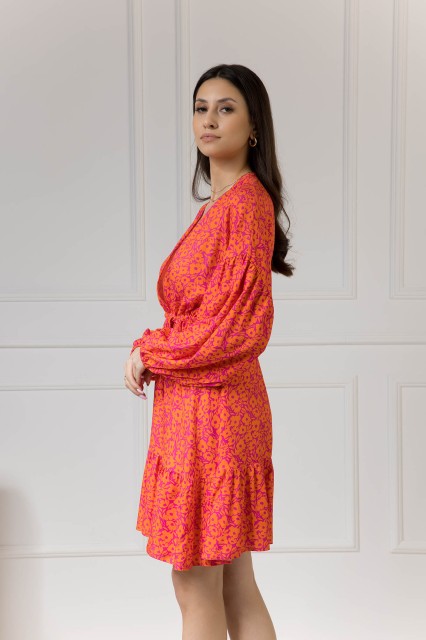 WUALAA Women - Sukienka damska Lisa Neon Flowers