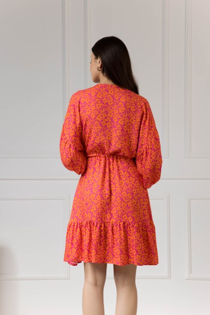 WUALAA Women - Sukienka damska Lisa Neon Flowers