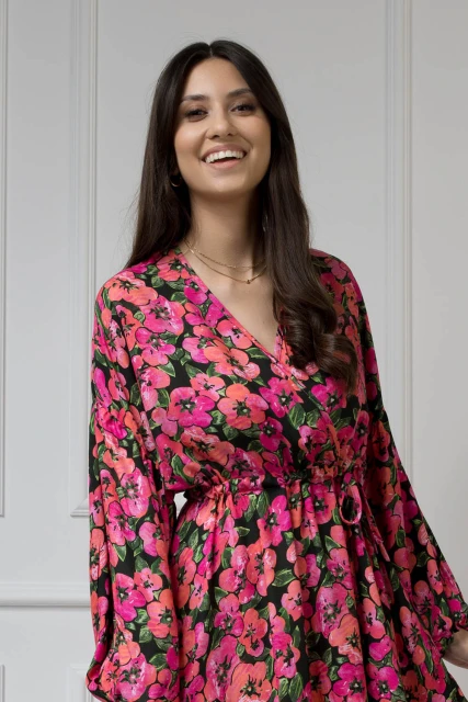 WUALAA Women - Sukienka damska Lisa Exotic Garden