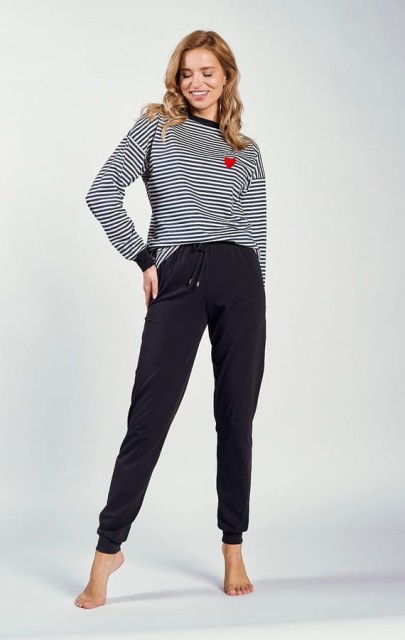 Bawełniana piżama damska z długim rękawem Trudy | Taro 3219