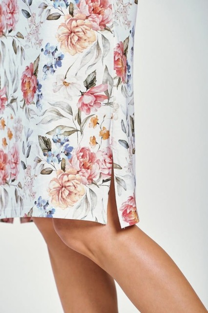 Bawełniana koszula nocna w duże kwiaty Louisa | Taro 3248