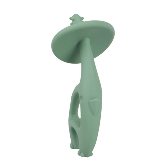 Gryzak silikonowy Dancing elephant light green | Mombella 00504