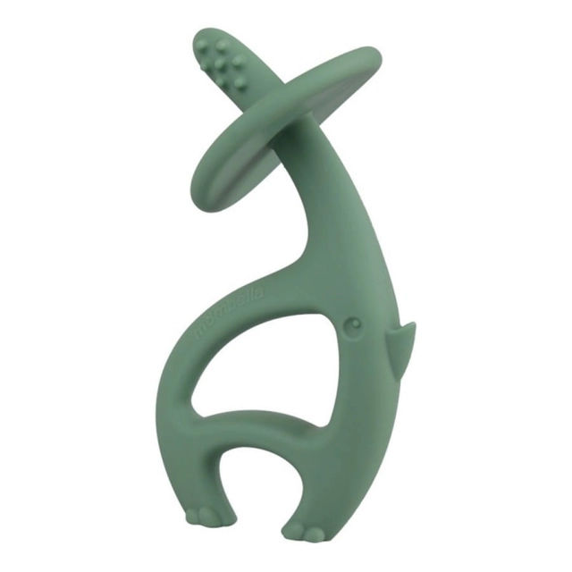 Gryzak silikonowy Dancing elephant light green | Mombella 00504