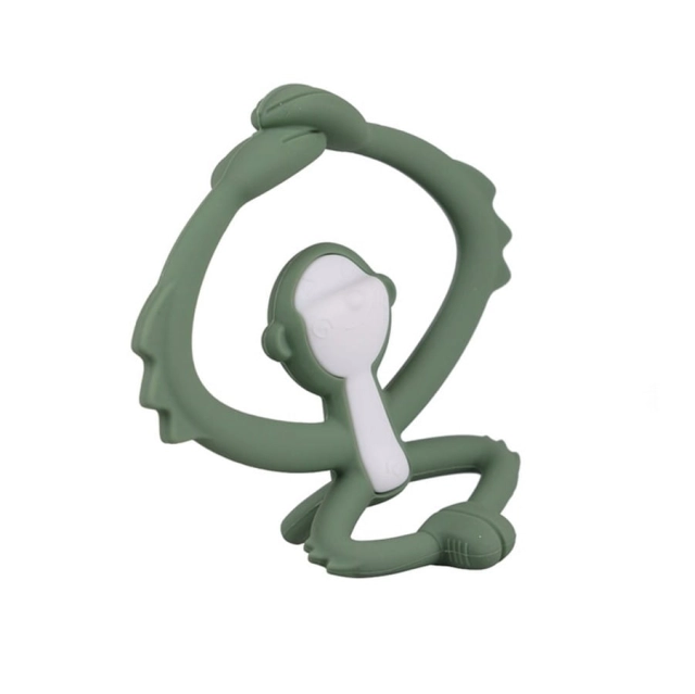 Gryzak, zabawka dla niemowląt Małpka light green | Mombella