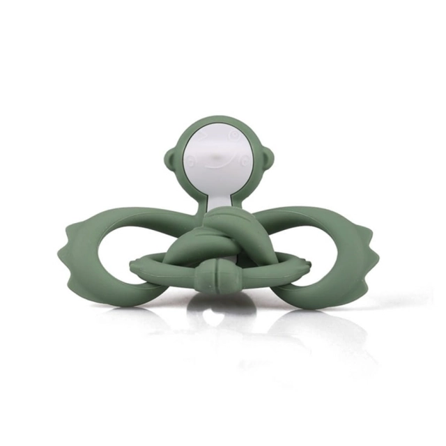Gryzak, zabawka dla niemowląt Małpka light green | Mombella