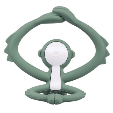 Gryzak, zabawka dla niemowląt Małpka light green | Mombella  00811