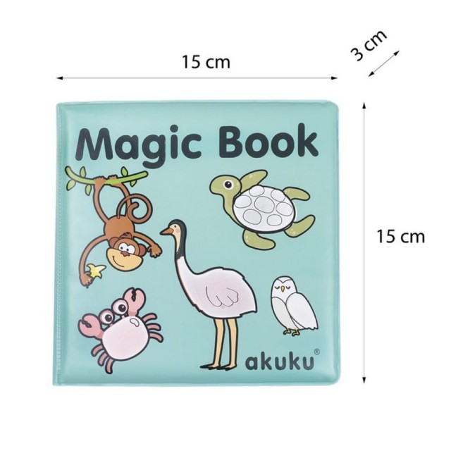 Książeczka edukacyjna magiczna do zabawy w wodzie A0657 - Akuku