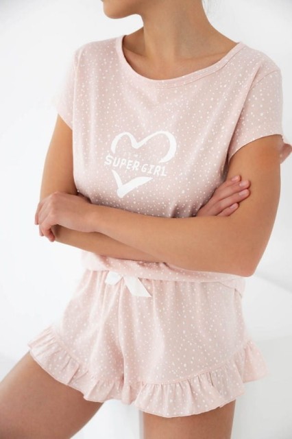 Bawełniana piżama damska Super Girl | Sensis