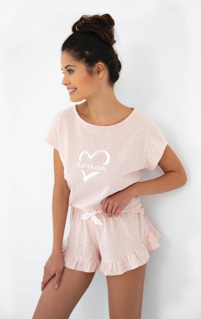 Bawełniana piżama damska Super Girl | Sensis